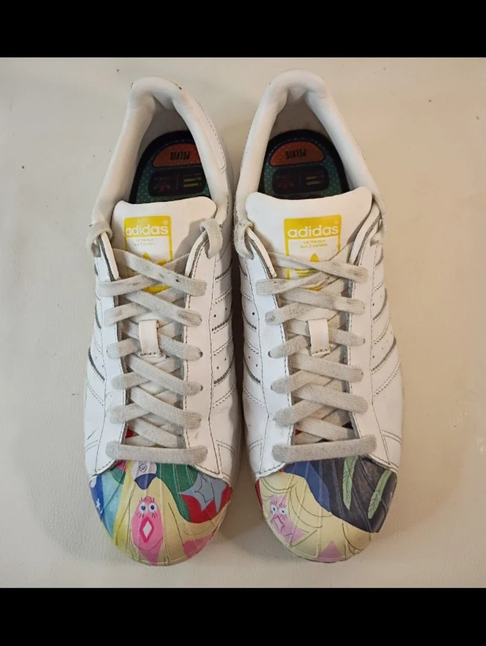 Adidas Originals White Superstar Pharrell Supershell Leather Sneakers Mens 7.5